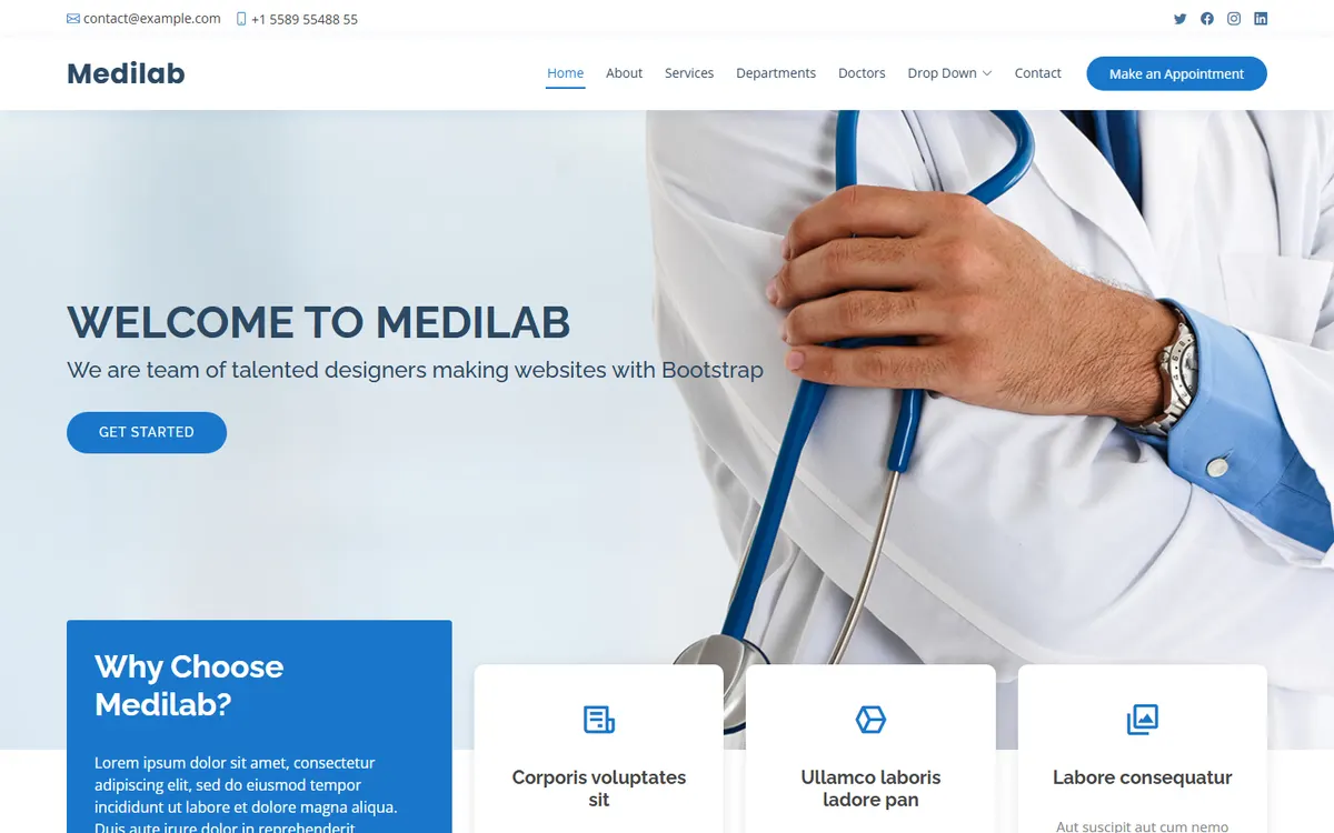 Medilab 화면
